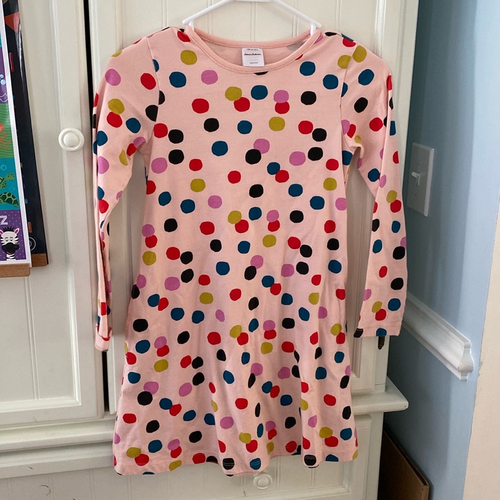 Hanna Andersson a line dress in polka dot size 8